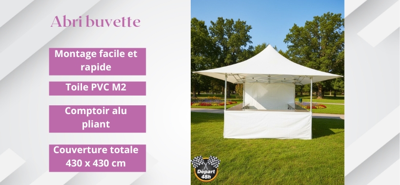 Découvrez notre abri buvette facile à monter